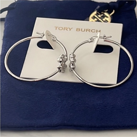 Tory Burch Eleanor Hoops Silver - Picture 3 of 11